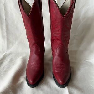 Red Leather Cowboy Boots